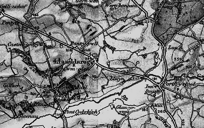 Old map of Llanddarog in 1898
