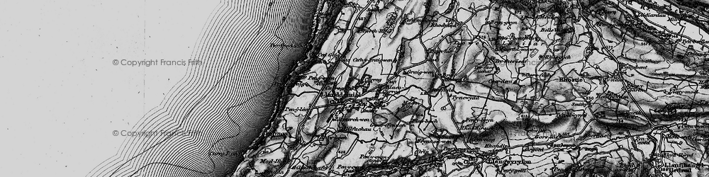 Old map of Llanddeiniol in 1898