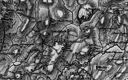 Old map of Llanddeusant in 1899