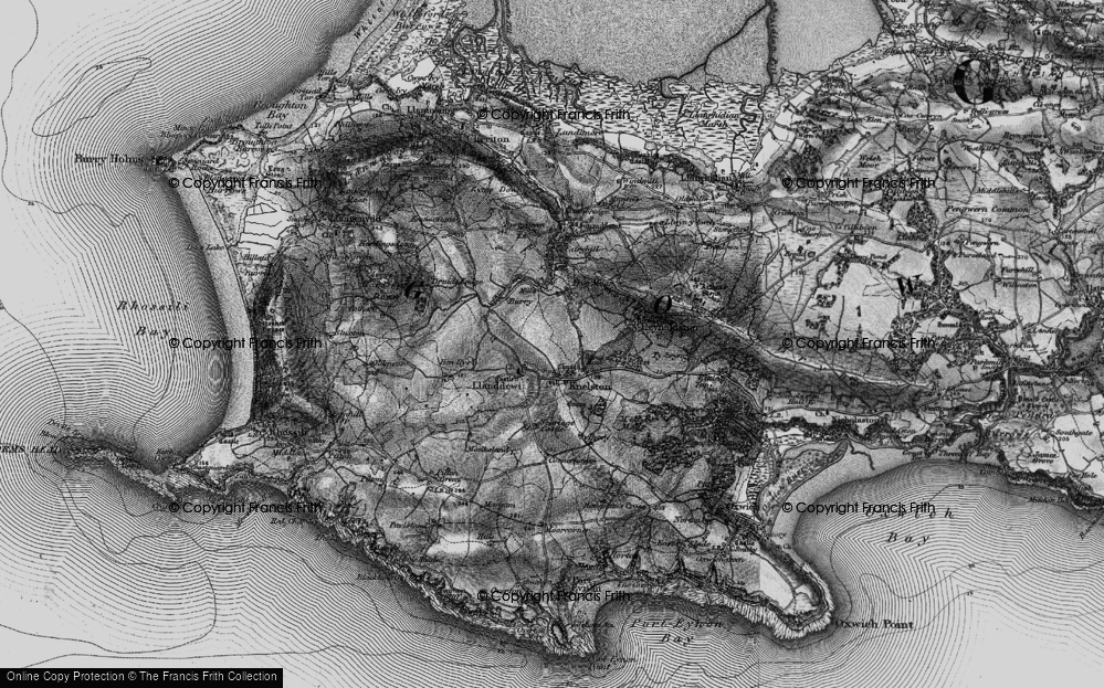 Old Map of Llanddewi, 1896 in 1896