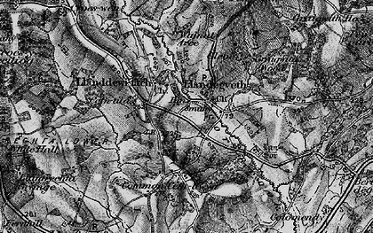 Old map of Llanddewi Fach in 1897
