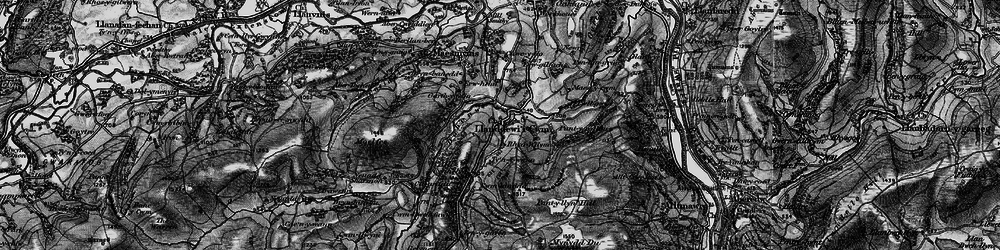 Old map of Llanddewi'r Cwm in 1898