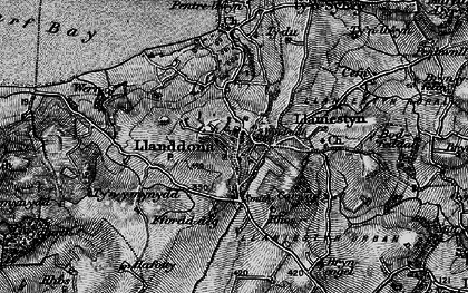 Old map of Llanddona in 1899
