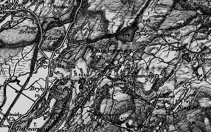 Old map of Bryn Cader Faner in 1899