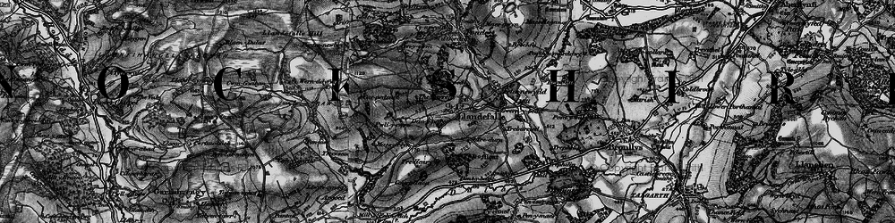 Old map of Llandefalle in 1896