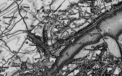 Old map of Ynys Gaint in 1899