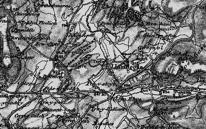 Old map of Llandegla in 1897