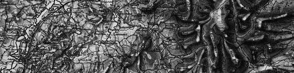 Old map of Llandegley in 1899