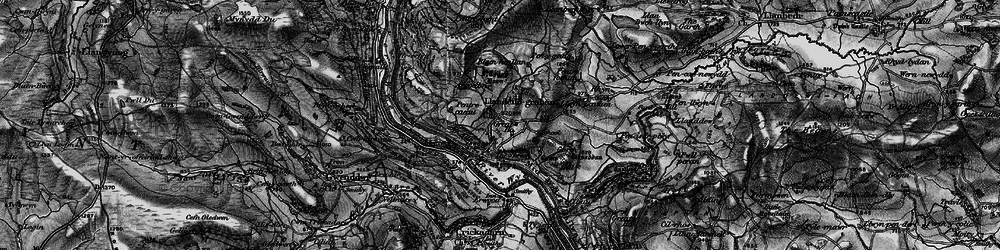 Old map of Blaen Henllan in 1896