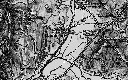 Old map of Llandenny in 1897