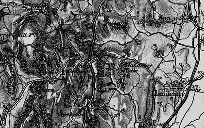 Old map of Llandenny Walks in 1897