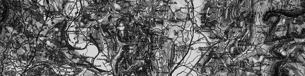 Old map of Llandenny Walks in 1897