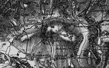 Old map of Llandevaud in 1897