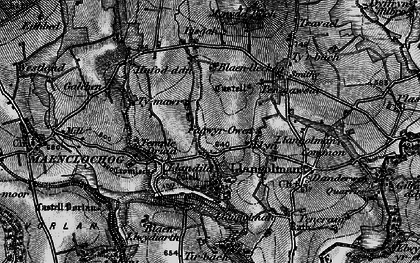 Old map of Blaenllwydarth in 1898