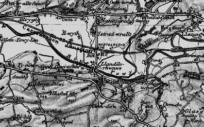 Old map of Blaenpibwr in 1898