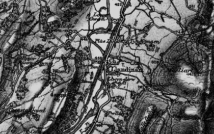 Old map of Llandinam in 1899