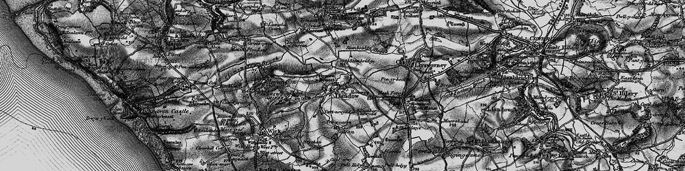 Old map of Llandow in 1897
