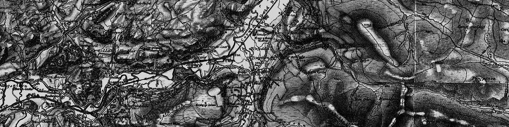 Old map of Afon Llynor in 1898