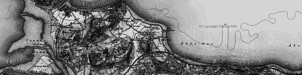 Old map of Bryn Euryn in 1899