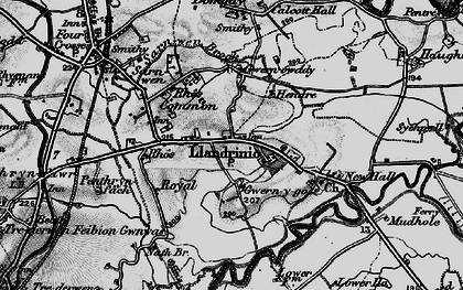 Old map of Llandrinio in 1897