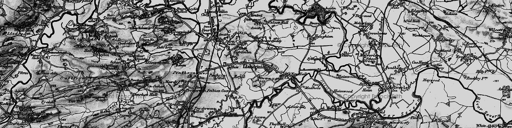 Old map of Llandrinio in 1897
