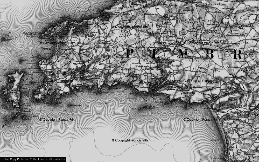 Old Map of Historic Map covering Trelerw in 1898