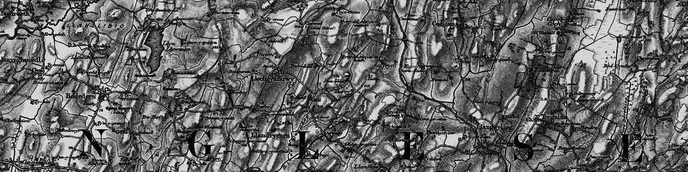 Old map of Llandrygan in 1899