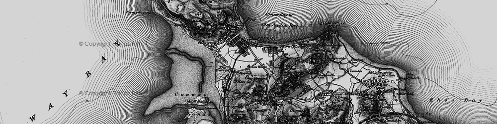 Old map of Llandudno in 1899