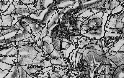 Old map of Llandyfaelog in 1896