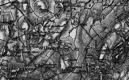 Old map of Bryn Dyfrydog in 1899