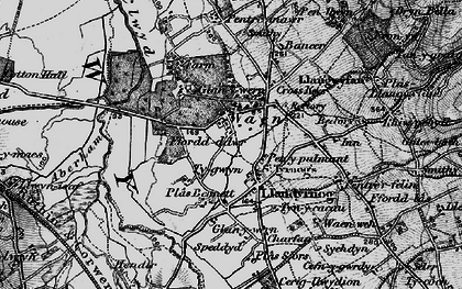 Old map of Llandyrnog in 1897