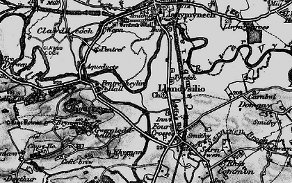 Old map of Llandysilio in 1897