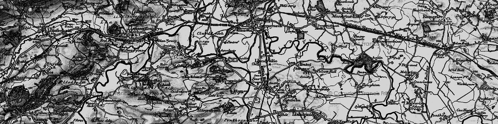 Old map of Llandysilio in 1897