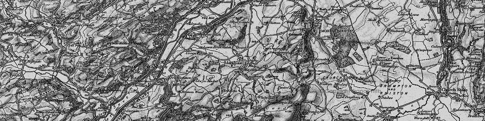 Old map of Llandyssil in 1899