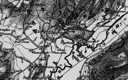 Old map of Llanegryn in 1899