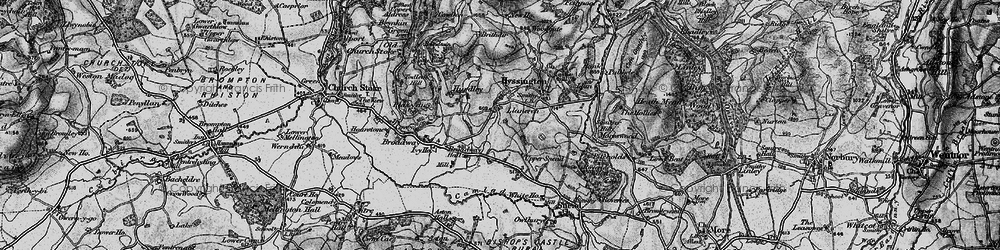 Old map of Llanerch in 1899