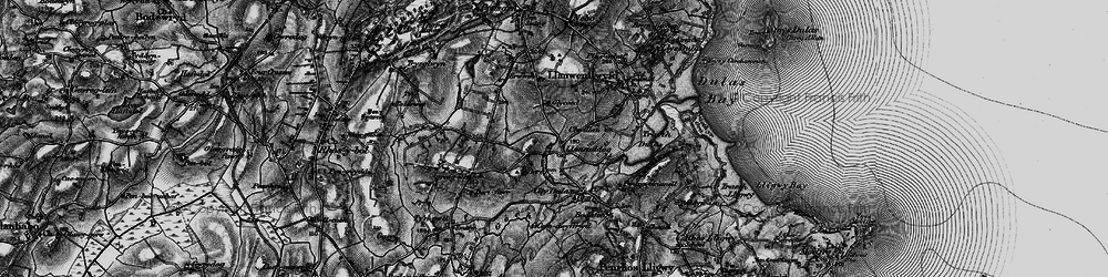 Old map of Llaneuddog in 1899