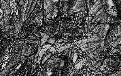 Old map of Afon Babi or Afon Lâs in 1899