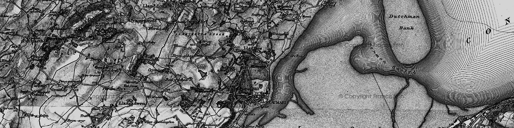 Old map of Llanfaes in 1899