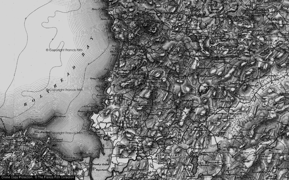 Old Map of Historic Map covering Bodfardden-ddu in 1899