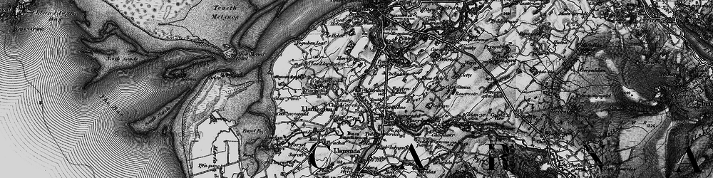 Old map of Llanfaglan in 1899