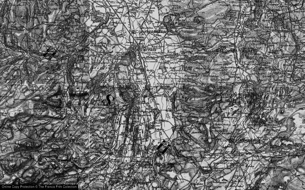 Old Map of Llanfair Dyffryn Clwyd, 1897 in 1897