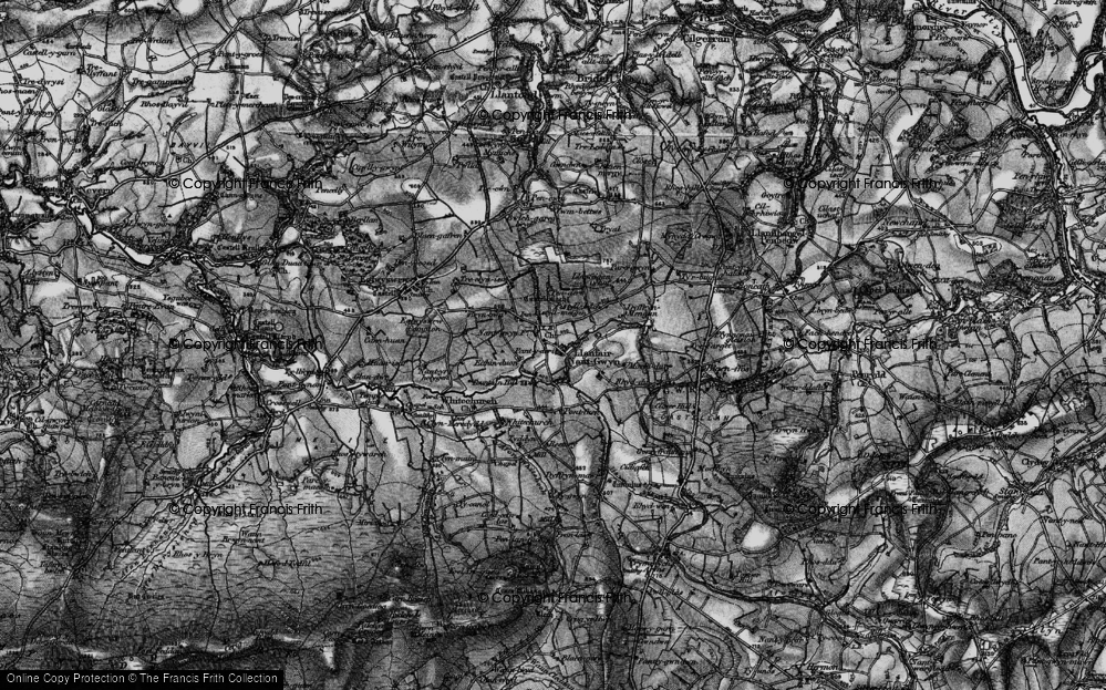 Old Map of Llanfair-Nant-Gwyn, 1898 in 1898