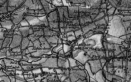 Old map of Llanfair-Nant-Gwyn in 1898