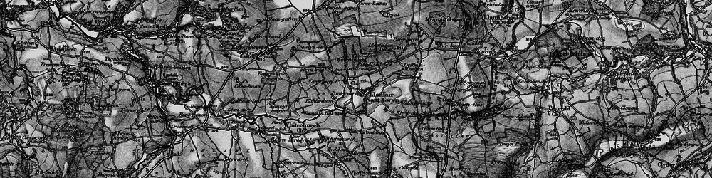 Old map of Llanfair-Nant-Gwyn in 1898