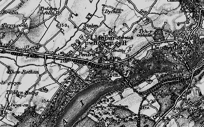 Old map of Llanfair Pwllgwyngyll in 1899