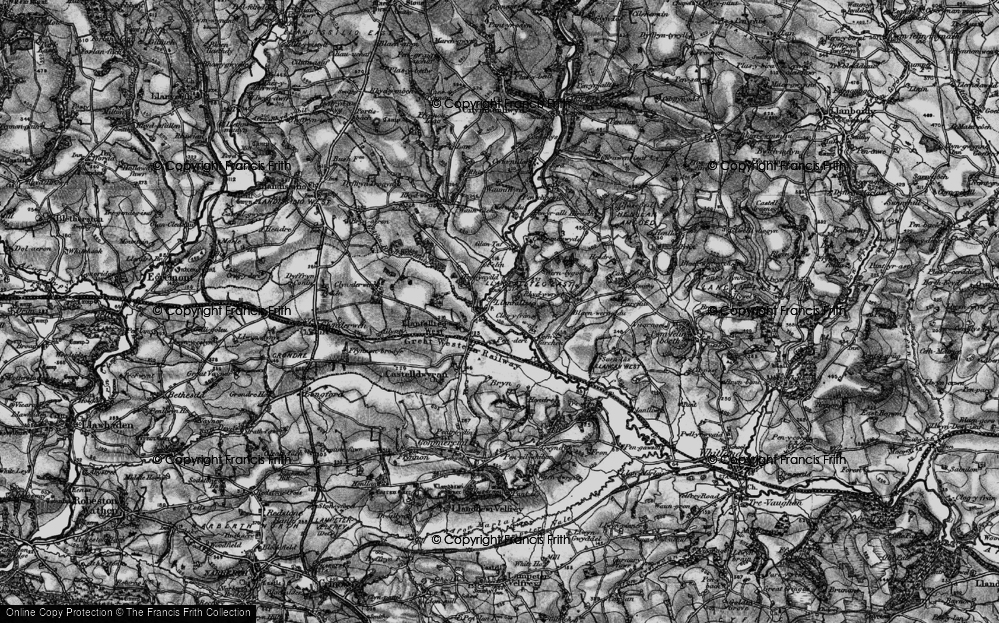 Old Map of Llanfallteg, 1898 in 1898