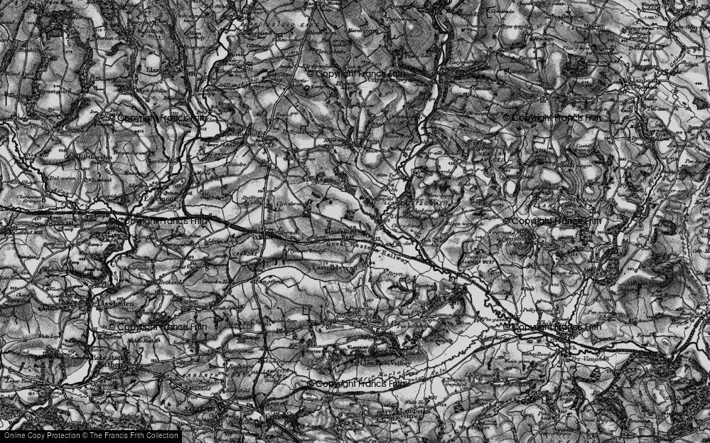 Old Map of Llanfallteg West, 1898 in 1898