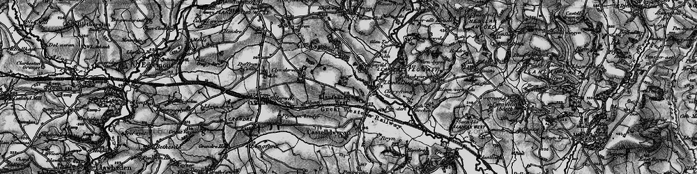Old map of Llanfallteg West in 1898