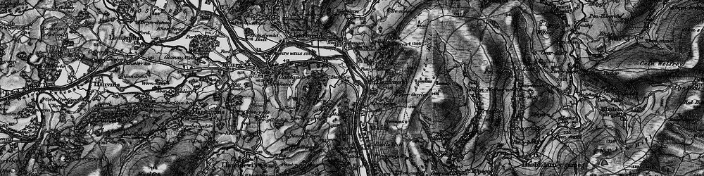 Old map of Aberedw Hill in 1898
